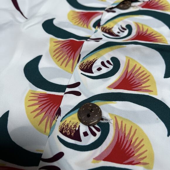 Sun Surf Vibrant Floral Reproduction Aloha Hawaiian Shirt Made in Japan Medium - Picture 7 of 11